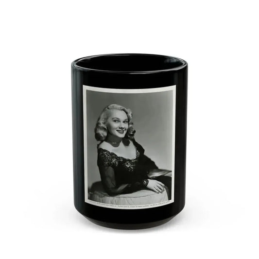Adele Jergens #131 (Vintage Female Icon) Black Coffee Mug 15oz - Go Mug Yourself