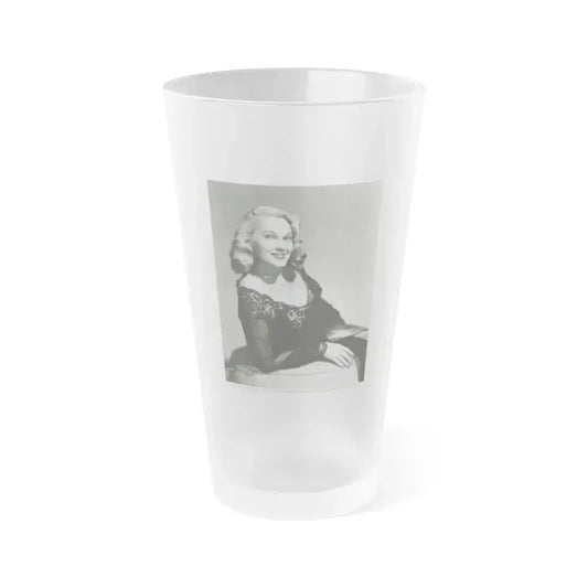 Adele Jergens #131 (Vintage Female Icon) Frosted Pint Glass 16oz 16oz Frosted - Go Mug Yourself