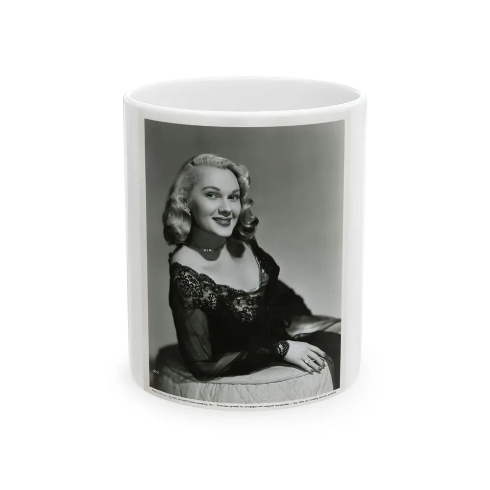 Adele Jergens #131 (Vintage Female Icon) White Coffee Mug-11oz-Go Mug Yourself