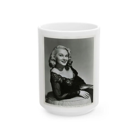 Adele Jergens #131 (Vintage Female Icon) White Coffee Mug-15oz-Go Mug Yourself