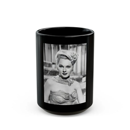 Adele Jergens #132 (Vintage Female Icon) Black Coffee Mug-15oz-Go Mug Yourself