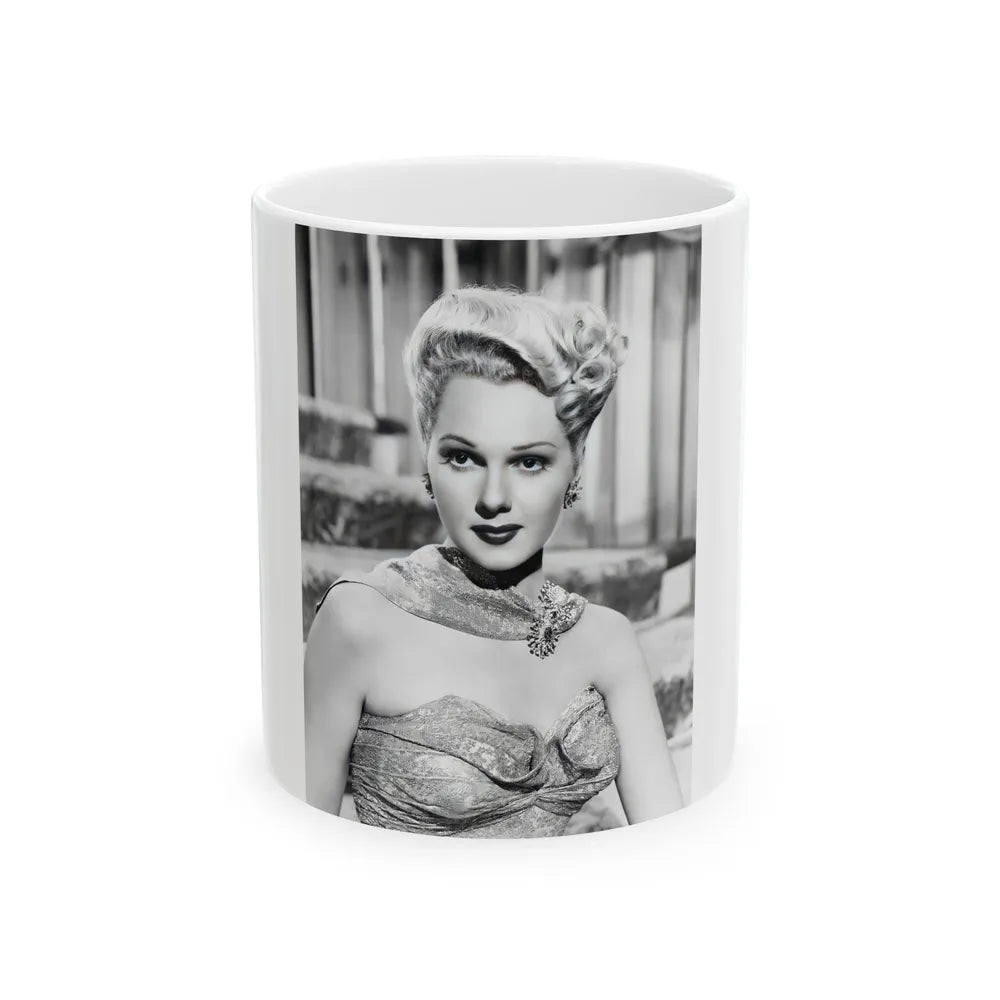 Adele Jergens #132 (Vintage Female Icon) White Coffee Mug-11oz-Go Mug Yourself