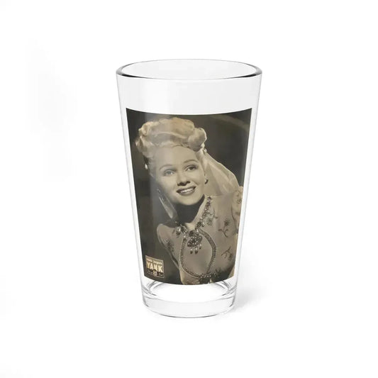 Adele Jergens #133 - YANK Mag. Glamour Photo 7-20-45 (Vintage Female Icon) Pint Glass 16oz 16oz - Go Mug Yourself
