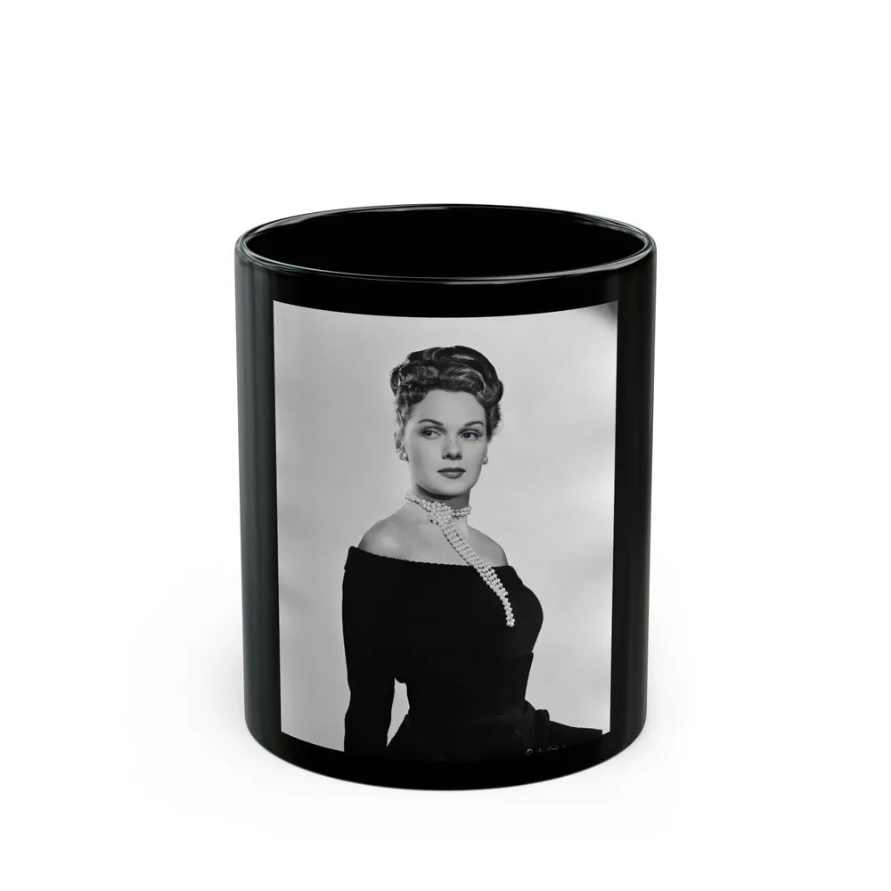 Adele Jergens #134 (Vintage Female Icon) Black Coffee Mug-11oz-Go Mug Yourself