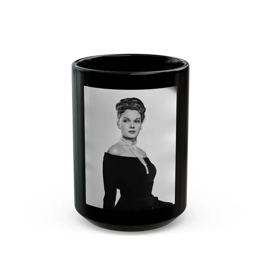 Adele Jergens #134 (Vintage Female Icon) Black Coffee Mug-15oz-Go Mug Yourself