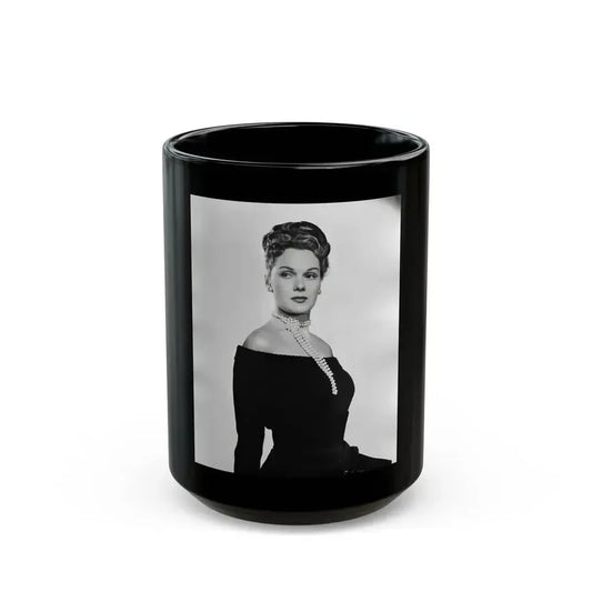 Adele Jergens #134 (Vintage Female Icon) Black Coffee Mug 15oz - Go Mug Yourself