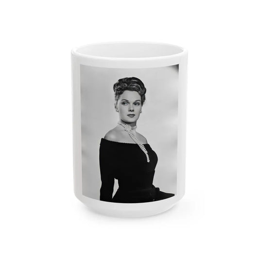 Adele Jergens #134 (Vintage Female Icon) White Coffee Mug-15oz-Go Mug Yourself