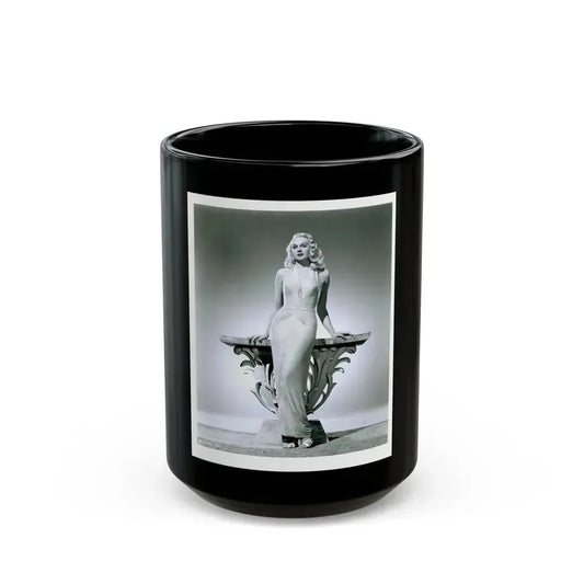 Adele Jergens #137 (Vintage Female Icon) Black Coffee Mug 15oz - Go Mug Yourself
