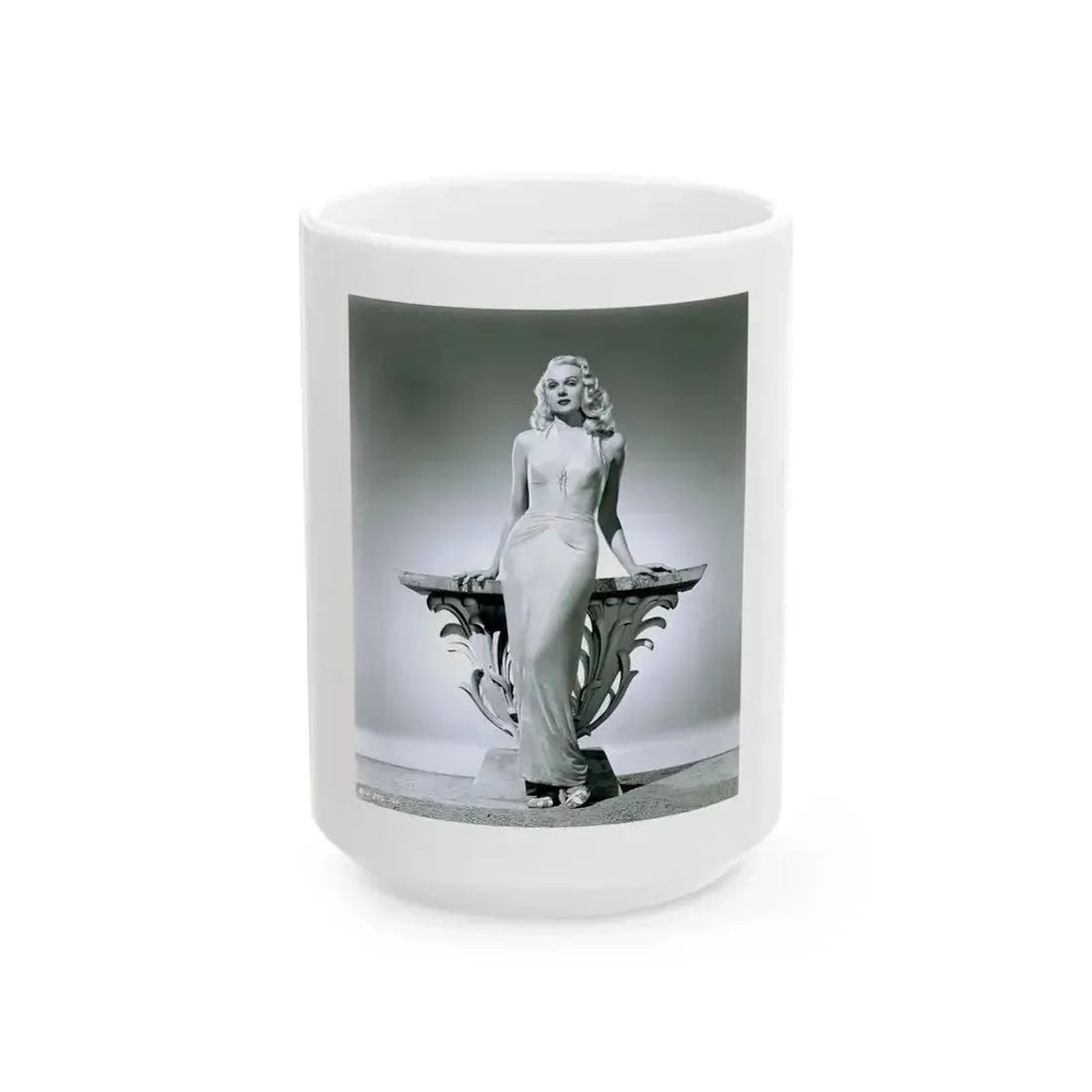 Adele Jergens #137 (Vintage Female Icon) White Coffee Mug 15oz - Go Mug Yourself