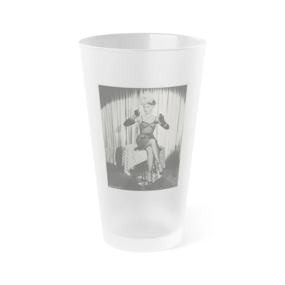 Adele Jergens #139 (Vintage Female Icon) Frosted Pint Glass 16oz-16oz-Frosted-Go Mug Yourself