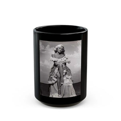 Adele Jergens #14 (Vintage Female Icon) Black Coffee Mug-15oz-Go Mug Yourself