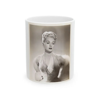 Adele Jergens #140 (Vintage Female Icon) White Coffee Mug-11oz-Go Mug Yourself