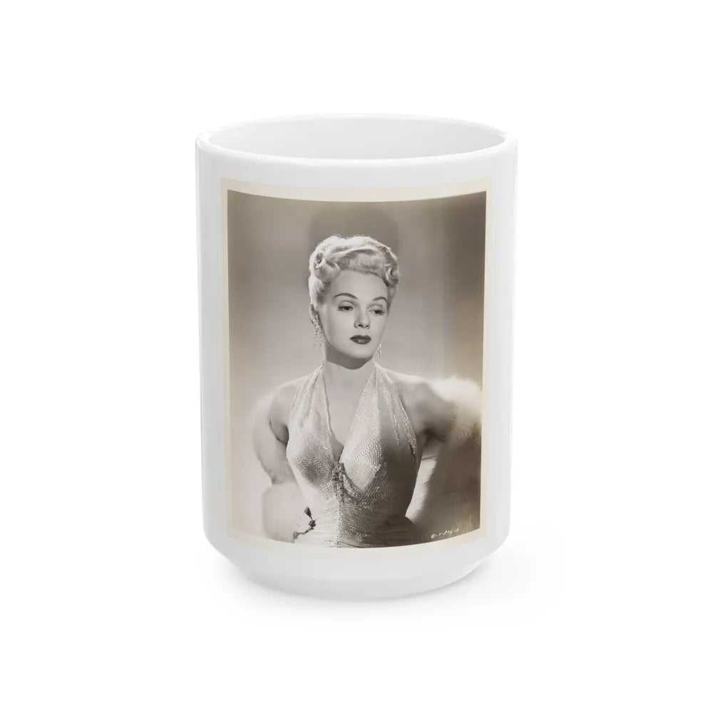 Adele Jergens #140 (Vintage Female Icon) White Coffee Mug-15oz-Go Mug Yourself