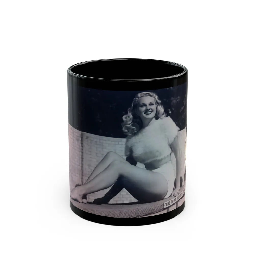 Adele Jergens #147 (Vintage Female Icon) Black Coffee Mug-11oz-Go Mug Yourself