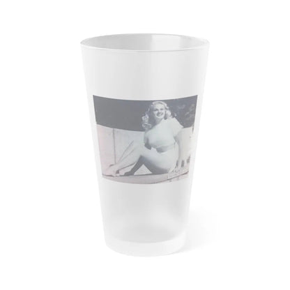 Adele Jergens #147 (Vintage Female Icon) Frosted Pint Glass 16oz-16oz-Frosted-Go Mug Yourself