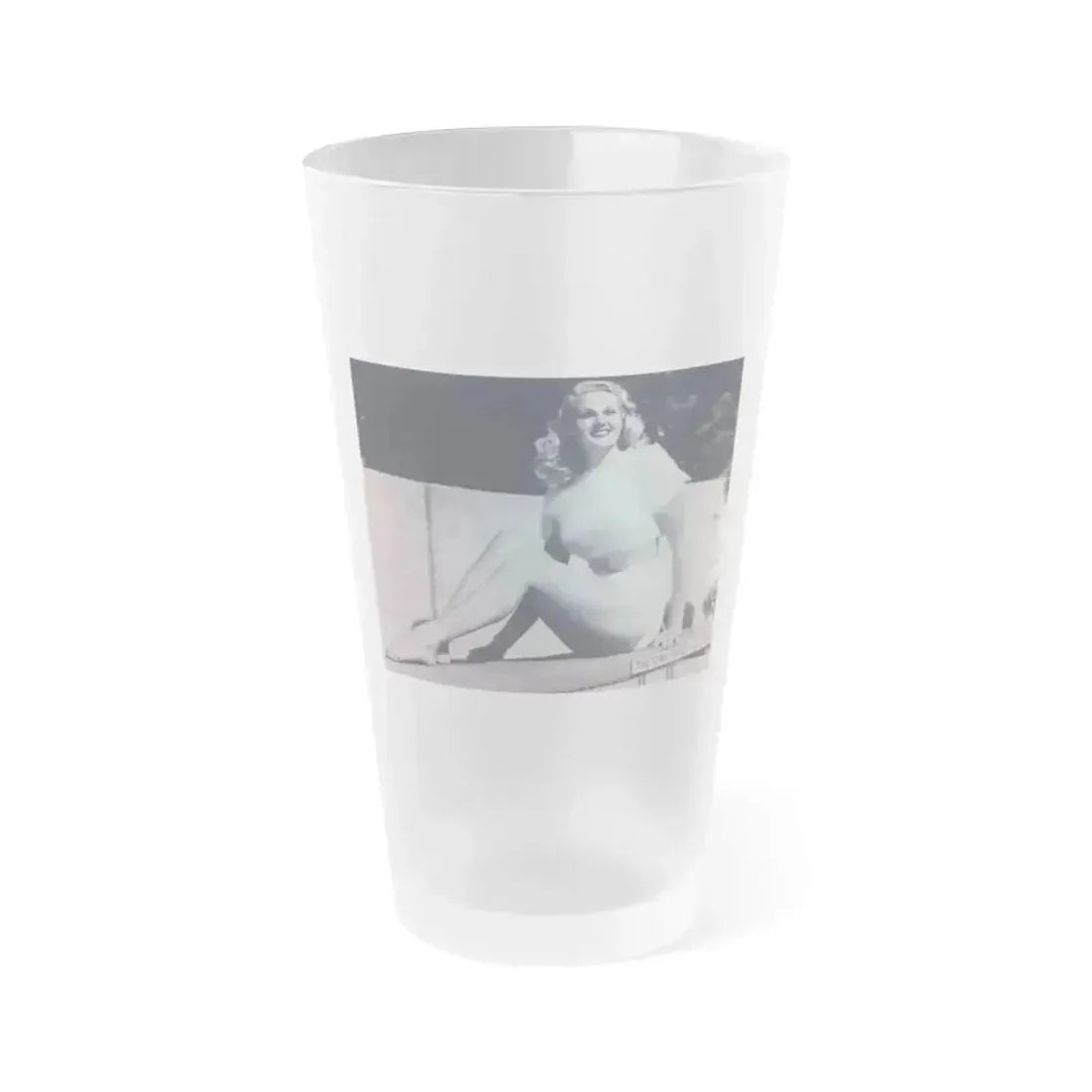 Adele Jergens #147 (Vintage Female Icon) Frosted Pint Glass 16oz 16oz Frosted - Go Mug Yourself