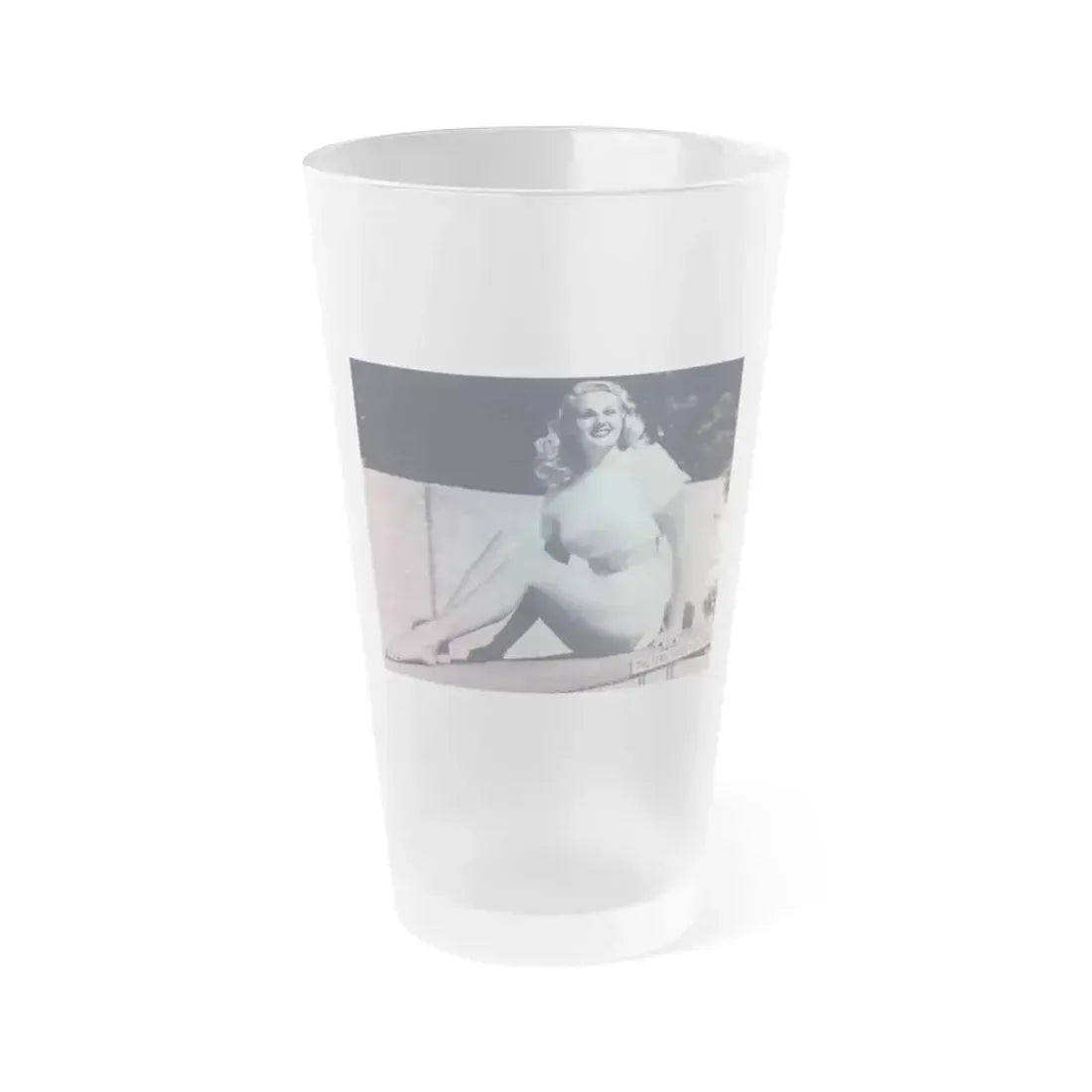 Adele Jergens #147 (Vintage Female Icon) Frosted Pint Glass 16oz - Go Mug Yourself