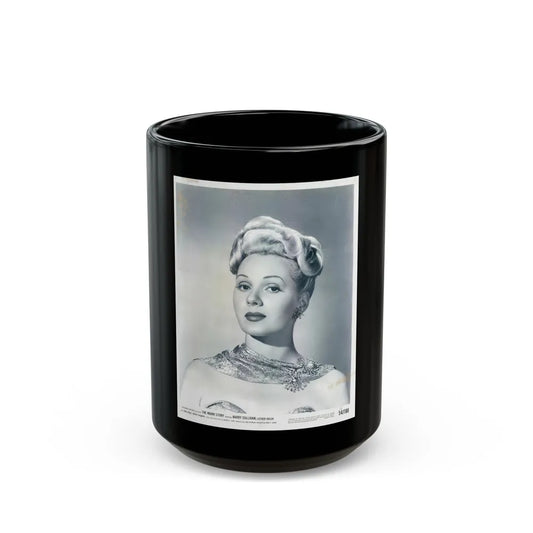 Adele Jergens #151 (Vintage Female Icon) Black Coffee Mug-15oz-Go Mug Yourself