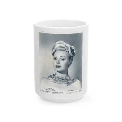 Adele Jergens #151 (Vintage Female Icon) White Coffee Mug-15oz-Go Mug Yourself