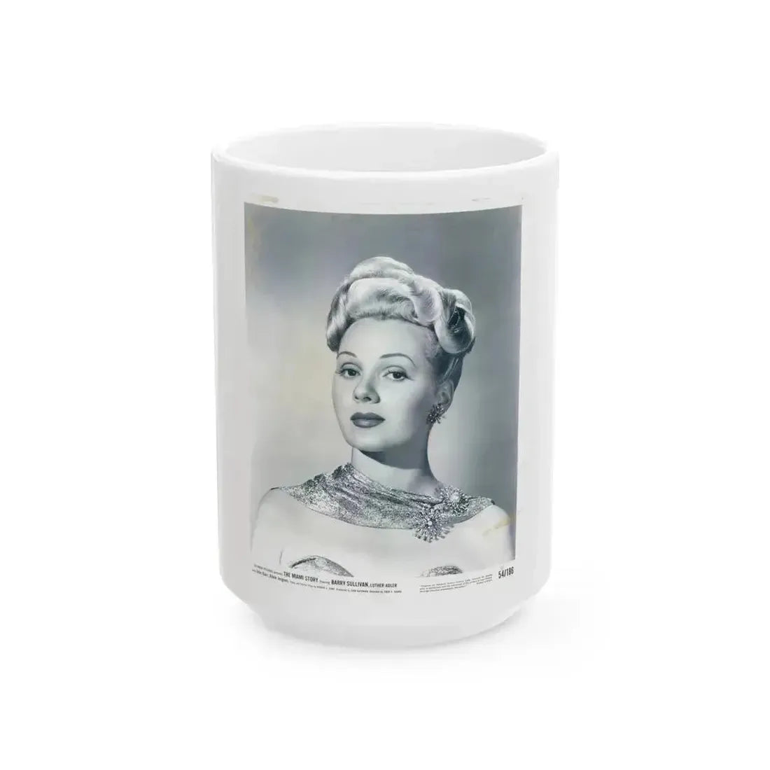 Adele Jergens #151 (Vintage Female Icon) White Coffee Mug 15oz - Go Mug Yourself