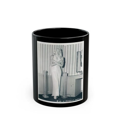 Adele Jergens #154 (Vintage Female Icon) Black Coffee Mug-11oz-Go Mug Yourself