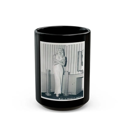 Adele Jergens #154 (Vintage Female Icon) Black Coffee Mug-15oz-Go Mug Yourself