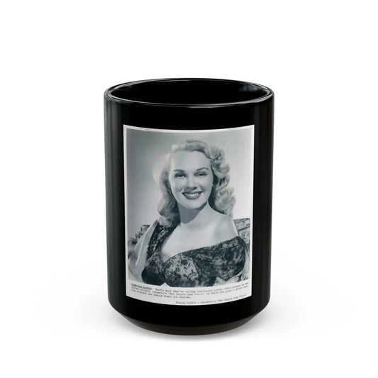 Adele Jergens #155 (Vintage Female Icon) Black Coffee Mug-15oz-Go Mug Yourself