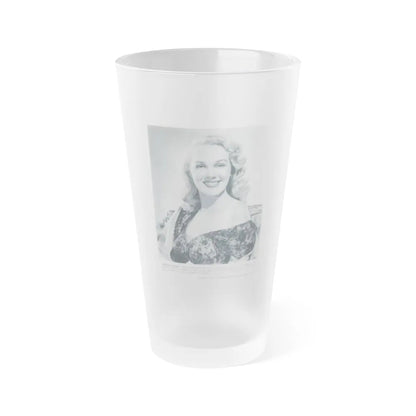 Adele Jergens #155 (Vintage Female Icon) Frosted Pint Glass 16oz-16oz-Frosted-Go Mug Yourself