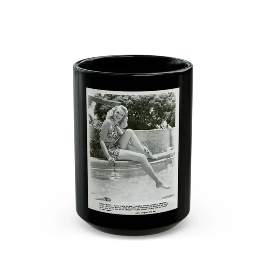 Adele Jergens #156 (Vintage Female Icon) Black Coffee Mug 15oz - Go Mug Yourself