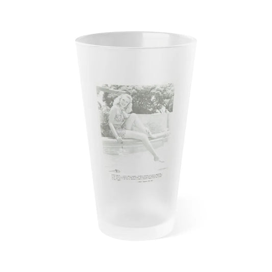 Adele Jergens #156 (Vintage Female Icon) Frosted Pint Glass 16oz-16oz-Frosted-Go Mug Yourself