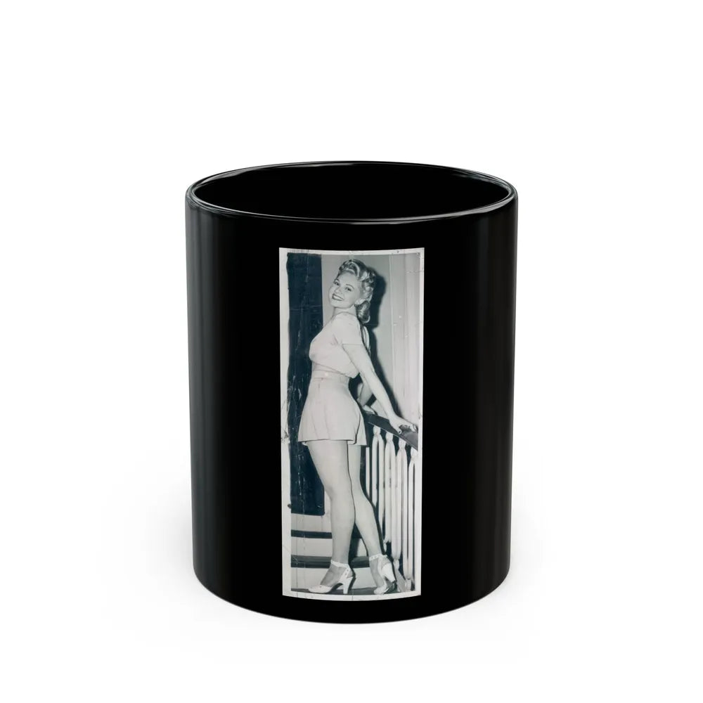 Adele Jergens #158 (Vintage Female Icon) Black Coffee Mug-11oz-Go Mug Yourself