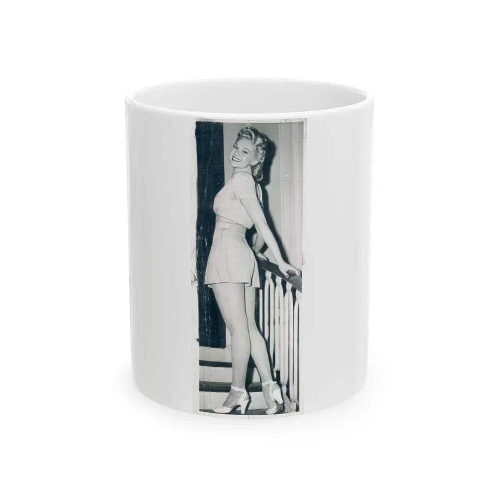 Adele Jergens #158 (Vintage Female Icon) White Coffee Mug-11oz-Go Mug Yourself