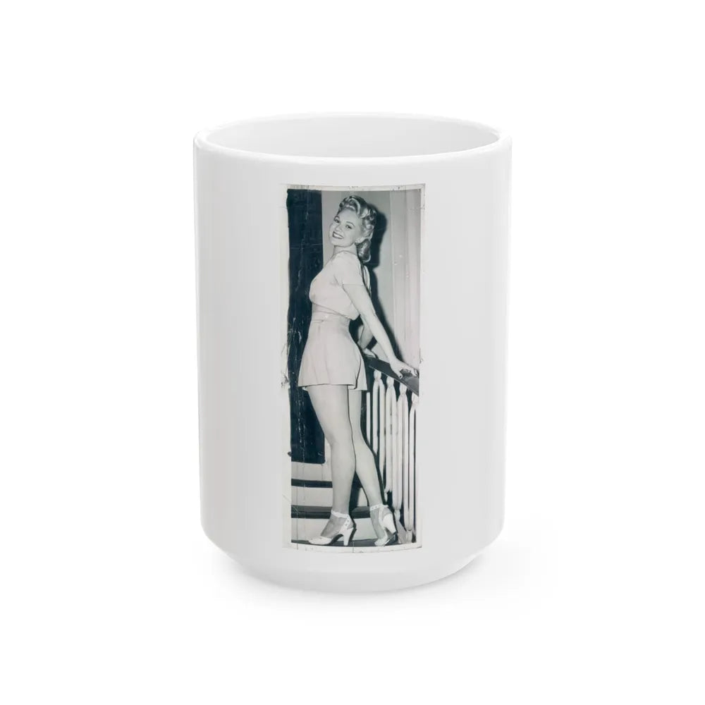 Adele Jergens #158 (Vintage Female Icon) White Coffee Mug-15oz-Go Mug Yourself