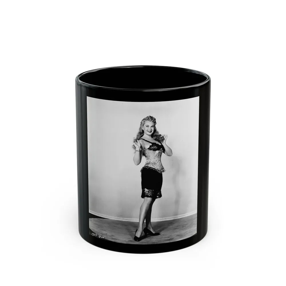 Adele Jergens #166 (Vintage Female Icon) Black Coffee Mug-11oz-Go Mug Yourself