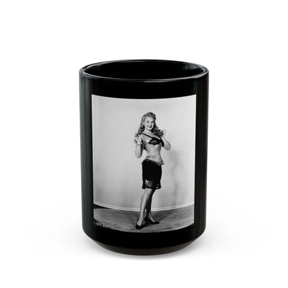 Adele Jergens #166 (Vintage Female Icon) Black Coffee Mug-15oz-Go Mug Yourself