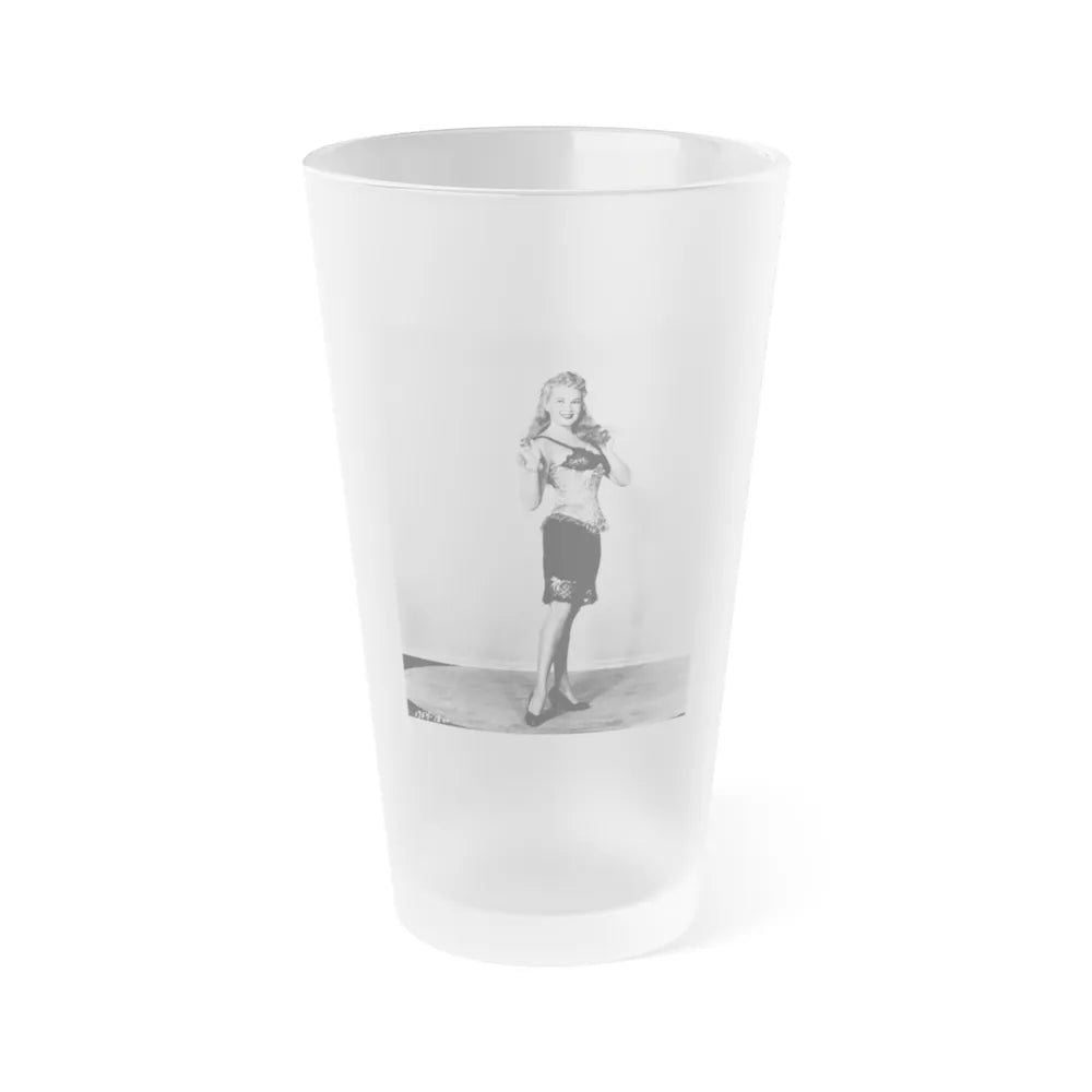 Adele Jergens #166 (Vintage Female Icon) Frosted Pint Glass 16oz-16oz-Frosted-Go Mug Yourself