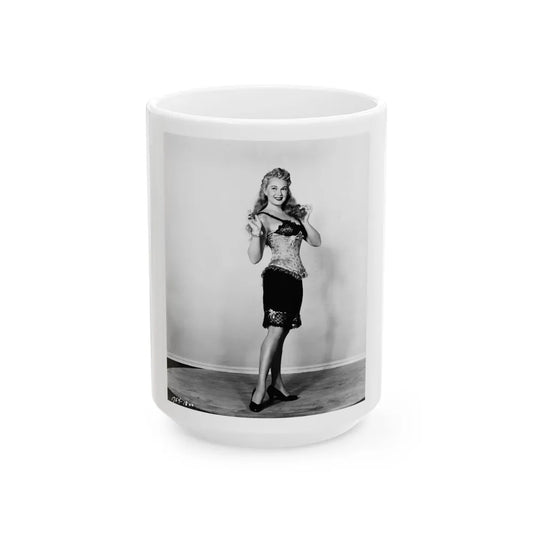 Adele Jergens #166 (Vintage Female Icon) White Coffee Mug-15oz-Go Mug Yourself