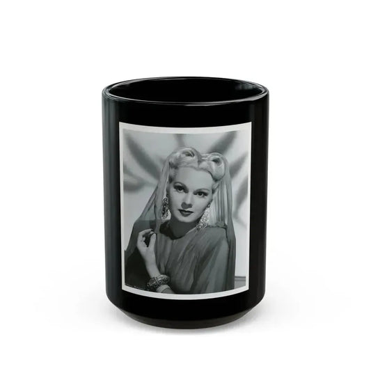 Adele Jergens #167 (Vintage Female Icon) Black Coffee Mug 15oz - Go Mug Yourself