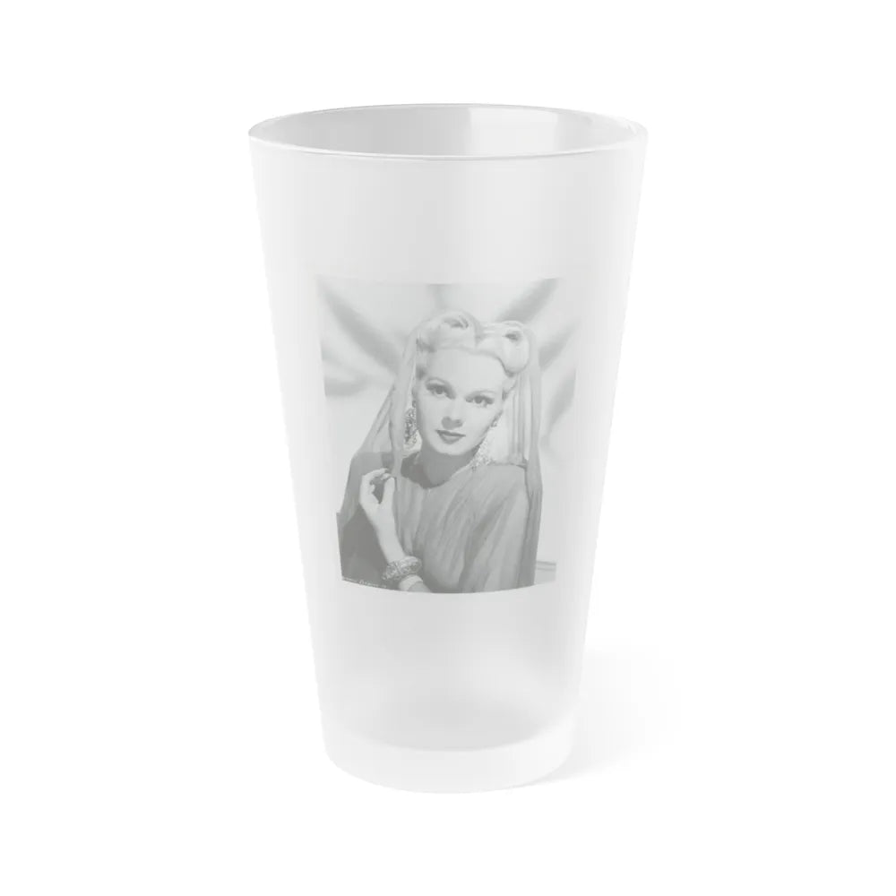 Adele Jergens #167 (Vintage Female Icon) Frosted Pint Glass 16oz-16oz-Frosted-Go Mug Yourself