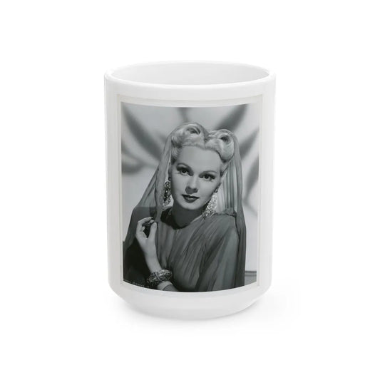 Adele Jergens #167 (Vintage Female Icon) White Coffee Mug-15oz-Go Mug Yourself