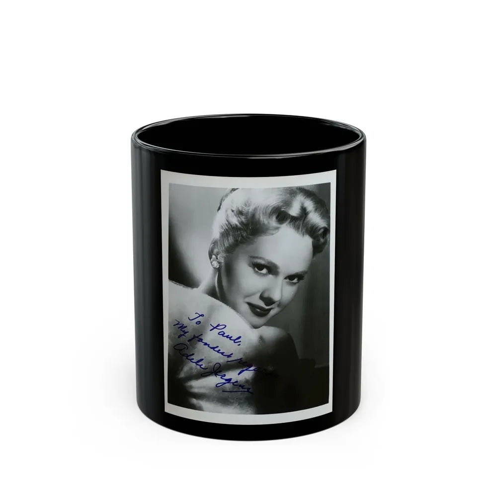 Adele Jergens #178 (Vintage Female Icon) Black Coffee Mug-11oz-Go Mug Yourself