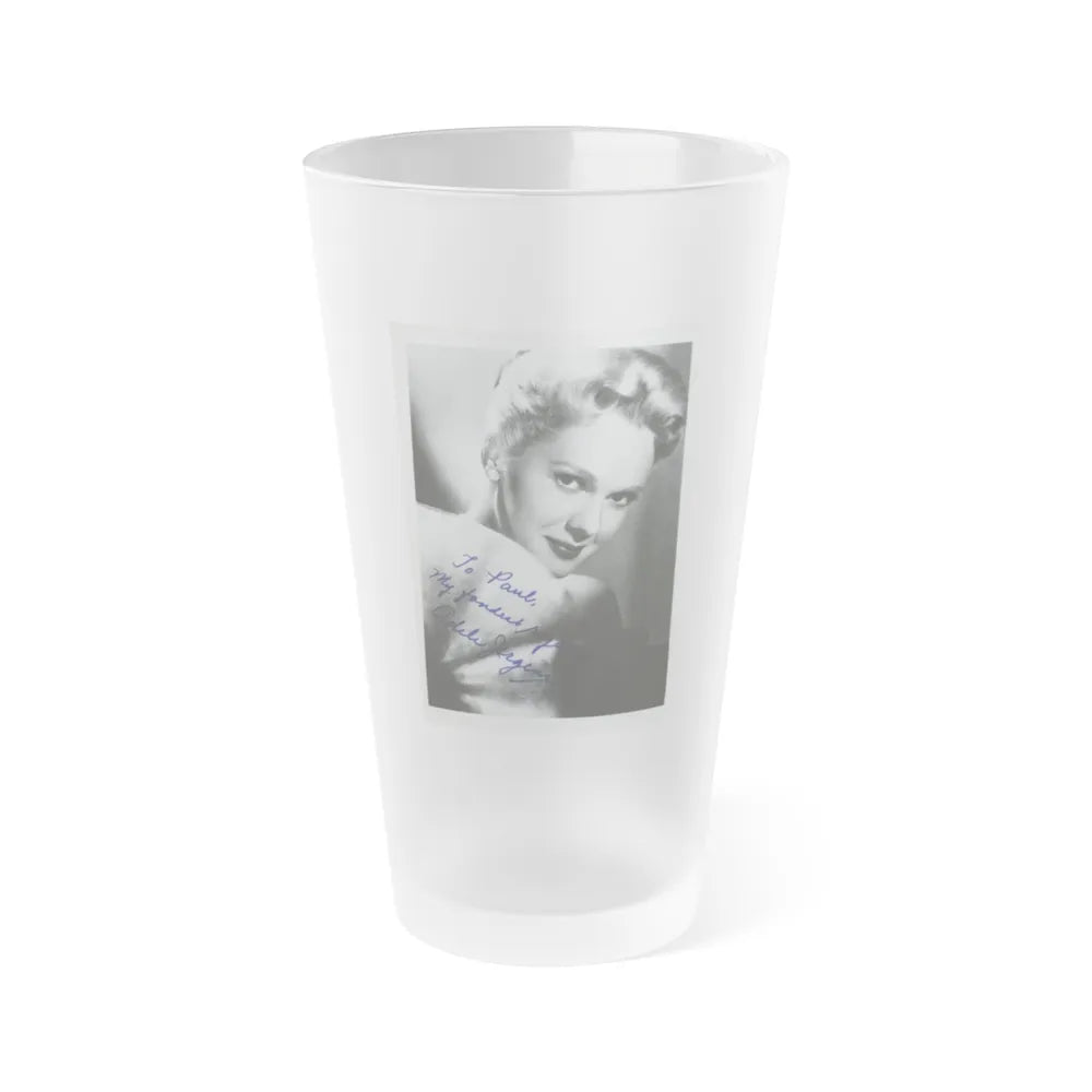 Adele Jergens #178 (Vintage Female Icon) Frosted Pint Glass 16oz-16oz-Frosted-Go Mug Yourself