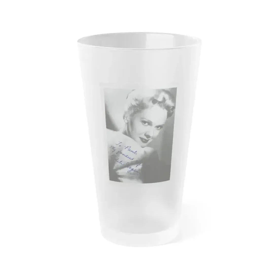 Adele Jergens #178 (Vintage Female Icon) Frosted Pint Glass 16oz 16oz Frosted - Go Mug Yourself