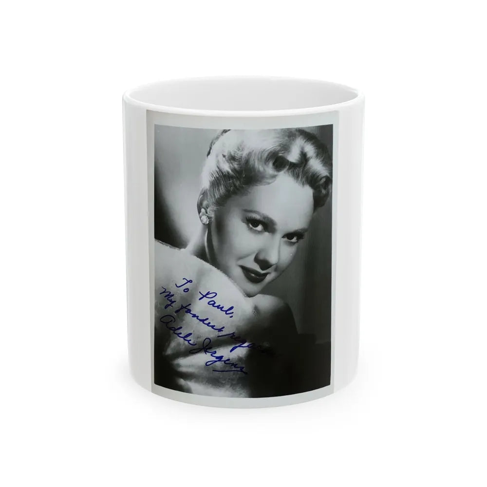 Adele Jergens #178 (Vintage Female Icon) White Coffee Mug-11oz-Go Mug Yourself