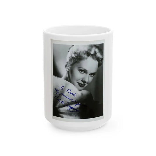 Adele Jergens #178 (Vintage Female Icon) White Coffee Mug-15oz-Go Mug Yourself