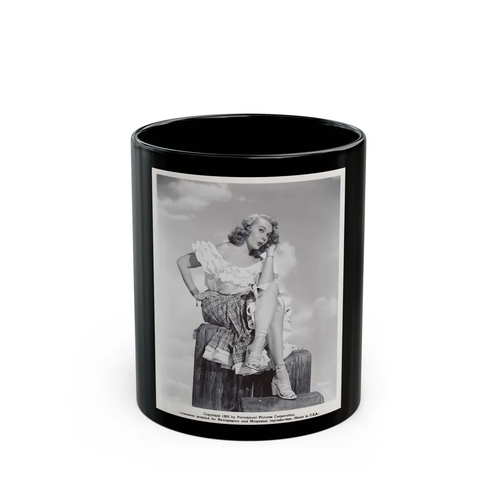 Adele Jergens #179 (Vintage Female Icon) Black Coffee Mug-11oz-Go Mug Yourself