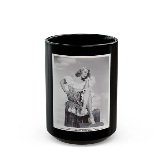 Adele Jergens #179 (Vintage Female Icon) Black Coffee Mug-15oz-Go Mug Yourself