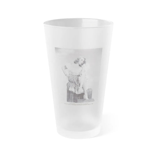 Adele Jergens #179 (Vintage Female Icon) Frosted Pint Glass 16oz-16oz-Frosted-Go Mug Yourself