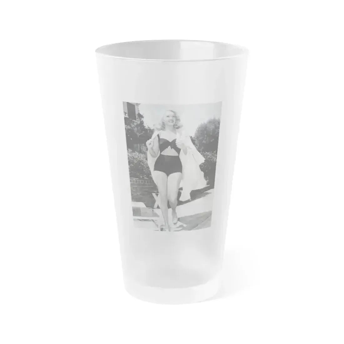 Adele Jergens #18 (Vintage Female Icon) Frosted Pint Glass 16oz 16oz Frosted - Go Mug Yourself