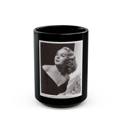 Adele Jergens #183 (Vintage Female Icon) Black Coffee Mug-15oz-Go Mug Yourself